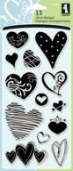 💕 inkadinkado hearts clear stamp set: enhance arts and crafts with 13pc collection logo