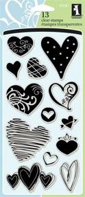 img 1 attached to 💕 Inkadinkado Hearts Clear Stamp Set: Enhance Arts and Crafts with 13pc Collection