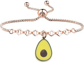 img 4 attached to WSNANG Funny Avocado Slider Bracelet - Avocado-themed Jewelry for Vegetarian Enthusiasts - Perfect Gift for Avocado Lovers