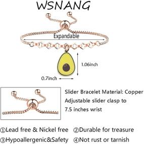 img 3 attached to WSNANG Funny Avocado Slider Bracelet - Avocado-themed Jewelry for Vegetarian Enthusiasts - Perfect Gift for Avocado Lovers