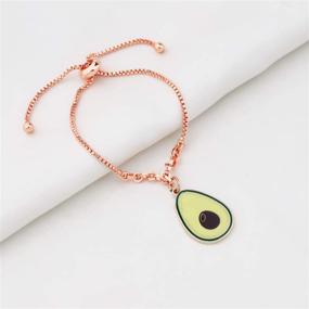 img 1 attached to WSNANG Funny Avocado Slider Bracelet - Avocado-themed Jewelry for Vegetarian Enthusiasts - Perfect Gift for Avocado Lovers