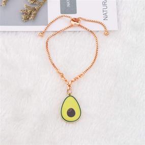 img 2 attached to WSNANG Funny Avocado Slider Bracelet - Avocado-themed Jewelry for Vegetarian Enthusiasts - Perfect Gift for Avocado Lovers