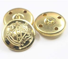 img 3 attached to 🔘 Metal Blazer Button Set - 14-Piece for Blazers, Suits, Sport Coats, Uniforms, Jackets in Gold, Sizes 15mm and 20mm