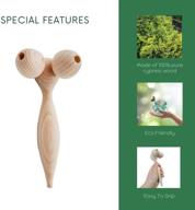 cypress wooden facial massager: 360-degree rotating roller for lymphatic drainage, swelling management & anti-cellulite logo