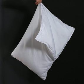 img 2 attached to 🛏️ Soft Filling Pillowcases with Zipper Closure - Ideal for Three Geese