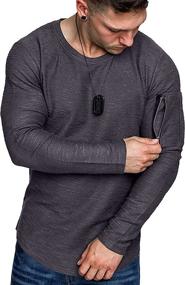 img 3 attached to COOFANDY Workout Cotton Sleeve Longline Sports & Fitness and Team Sports