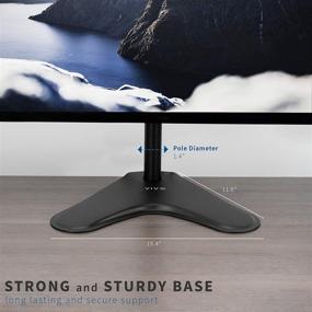 img 1 attached to 🖥️ VIVO Quad LCD Monitor Mount STAND-V104B: Freestanding Desk Stand for 13 to 24 inch Screens with Articulating Display - Holds 4 Screens, VESA up to 100x100mm