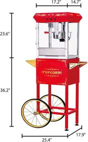 img 3 attached to Classic Style Popcorn Machine with Cart - Great Northern Popcorn Red 8 Ounce All Star GNP-800