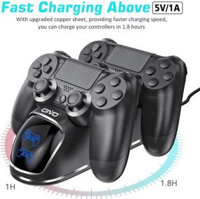img 2 attached to Upgraded PS4 Controller Charging Dock by OIVO - Fast-Charging Station for Playstation 4 Dualshock 4 Controllers