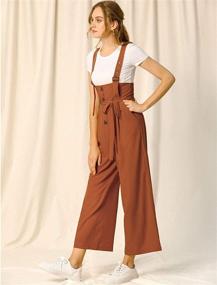 img 3 attached to Allegra Womens Belted Jumpsuit Overalls: Fashion-forward Women's Clothing