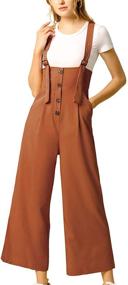img 4 attached to Allegra Womens Belted Jumpsuit Overalls: Fashion-forward Women's Clothing