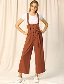 img 2 attached to Allegra Womens Belted Jumpsuit Overalls: Fashion-forward Women's Clothing