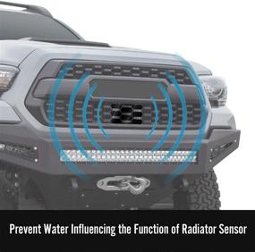 img 4 attached to 🚗 Haotongda Front Grille Garnish Radar Sensor Cover for Tacoma TRD PRO 2018 & 2019 TSS Sensor – TRD Pro 53141-35060 Compatible