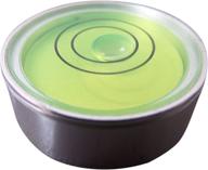📐 precision green liquid bullseye circular metal spirit bubble level - ideal for clocks, cameras, hobby tripods, caravans, and surfaces logo