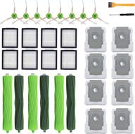 🧹 dhoua replacement parts for irobot roomba e&amp;i series i3 i3+(3550) i6 i6+(6550) i7 i7+(7550) i8 e5 e6 e7 vacuum cleaner replenishment kit - 3 sets of roller brushes, 8 filters, 8 side brushes, and 8 dust bags логотип