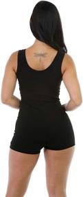 img 1 attached to Alaroo Women Style Bodysuit Dark Black Women's Clothing