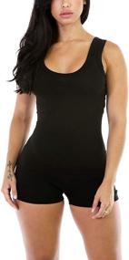 img 3 attached to Alaroo Women Style Bodysuit Dark Black Women's Clothing