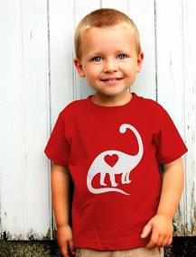 img 2 attached to TeeStars Dinosaur Heart Toddler T Shirt Boys' Clothing and Tops, Tees & Shirts