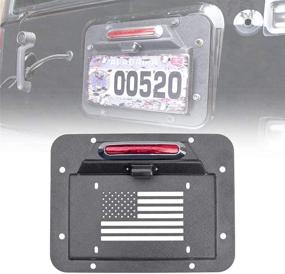 img 4 attached to Spare Tire Delete License Plate Relocation Kit with Illuminated 🚙 Plate Light & Third Brake Light - Fits 2007-2018 Jeep Wrangler JK