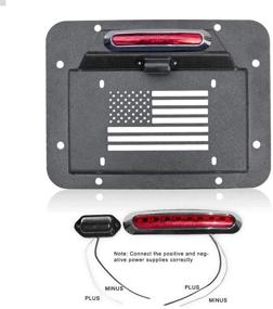 img 2 attached to Spare Tire Delete License Plate Relocation Kit with Illuminated 🚙 Plate Light & Third Brake Light - Fits 2007-2018 Jeep Wrangler JK