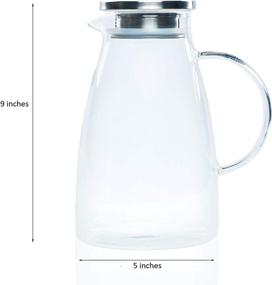 img 1 attached to 🔥 Sherfire Borosilicate Stainless Steel Pitcher: Premium Quality for Effortless Pouring of Liquids