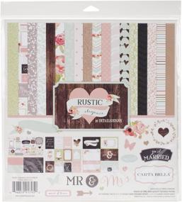 img 1 attached to 🎨 Rustic Elegance Collection Kit for Scrapbooking: Carta Bella Paper Company CBRE41016, White, 12-x-12-Inch