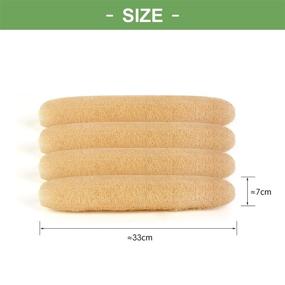 img 2 attached to LOBO Natural Large Organic Luffa Shower Loofah Sponges - Exfoliating 🧽 Sponge for Daily Bath, Loofa Scrubbers SPA Beauty - Pack of 4