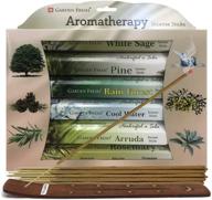 🌿 aromatherapy incense sticks variety pack and holder bundle - 6 relaxing fragrances for enhanced relaxation and wellness logo