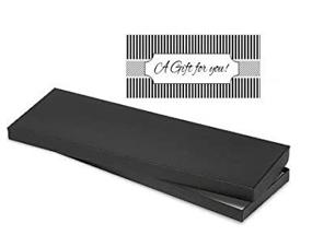 img 3 attached to 🎩 Classy 4-Pack Black Mens Tie Gift Set in Sleek Packaging - Limited Edition!