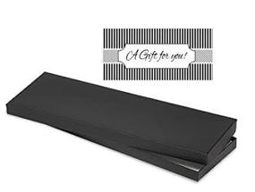 img 2 attached to 🎩 Classy 4-Pack Black Mens Tie Gift Set in Sleek Packaging - Limited Edition!