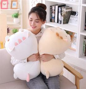 img 1 attached to PUEENOD 23.6 Inch Cat Plush Hugging Pillow - White Cat Stuffed Animal Toy for Kids - Perfect Gift