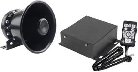 img 3 attached to YHAAVALE 9200E Car Police Siren & Metal Black Round Cone Speaker: 100W Multi-Tones Wireless Remote Control Emergency Horn Sound PA System