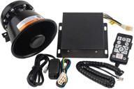 yhaavale 9200e car police siren & metal black round cone speaker: 100w multi-tones wireless remote control emergency horn sound pa system logo