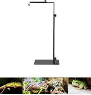 🐍 adjustable metal reptile tank stand – heat light holder for aquarium, terrarium, and basking, ideal for amphibians, lizards, tortoises, snakes, and other cold-blooded pets... logo
