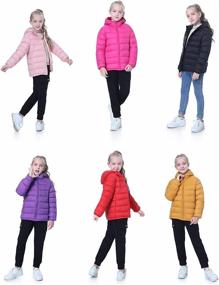 img 2 attached to 🧥 Boys and Girls' Hooded Puffer Coats: Essential Jacket & Coat Collection