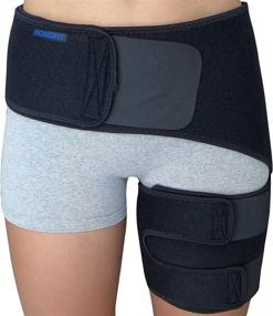 img 4 attached to 🦵 Hip Brace for Sciatica Pain Relief - Thigh Hamstring Compression Support Wrap - Stabilizer for Groin, Hip Flexor & SI Joint - Labral Tear, Arthritis, Bursitis, Sciatic Nerve Pain - Men & Women