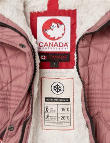 img 2 attached to 🌨️ Оставайтесь теплыми в стиле с CANADA WEATHER GEAR Девушки Маленькие Глэк Щит Anrk W с искусственным мехом Li