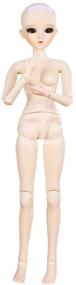 img 1 attached to 👄 UCanaan Персонализированная кукла 1/3 BJD: 24 дюйма шарнирных кукол с базовым макияжем, различными руками и DIY вариантами (коричневые глаза)