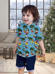 img 1 attached to 2-8T Printed Short Sleeve Button Down Shirt for Boys and Girls by Enlifety