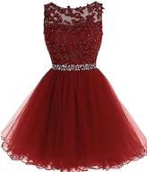 dydsz d126 women's a-line tulle homecoming dress for prom and cocktail parties logo