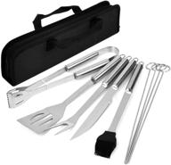 🔥 enhance your bbq experience with kubest bbq grilling tools set – premium stainless steel accessories in a portable storage bag logo