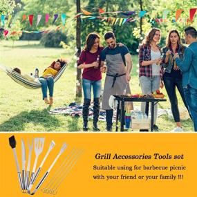 img 1 attached to 🔥 Enhance Your BBQ Experience with KUBEST BBQ Grilling Tools Set – Premium Stainless Steel Accessories in a Portable Storage Bag