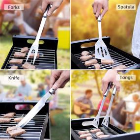 img 3 attached to 🔥 Enhance Your BBQ Experience with KUBEST BBQ Grilling Tools Set – Premium Stainless Steel Accessories in a Portable Storage Bag