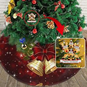 img 1 attached to 🎄 Set of 3 Christmas Tree Skirts & Ornaments: Handcrafted Holiday Party Decorations - Xmas Tree Mat for Exquisite 36/48 Inch Festive Decor - Bring Joy to Your Holiday Celebration