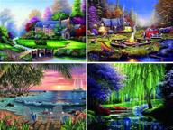 pack diamond painting landscape seaside logo