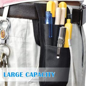 img 3 attached to 🖋️ KATOLK 2 Pcs Belt Pen Holder: Tactical Multifunctional Pencil Pouch for Pens, Rulers, and Scissors, Black