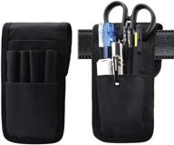 🖋️ katolk 2 pcs belt pen holder: tactical multifunctional pencil pouch for pens, rulers, and scissors, black логотип