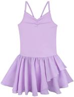 chictry girls basic camisole ballet tutu dress with chiffon ruffles for gymnastics leotard skirt logo