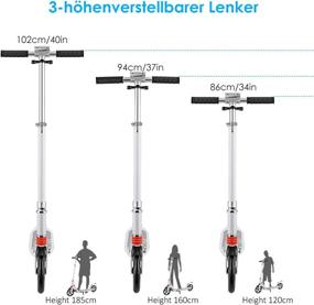 img 2 attached to 🛴 WeSkate Scooter: Adjustable Height Kick Scooter for Adults/Teens & Kids 10+ | Big Wheels, Kickstand | 220LB Max Load