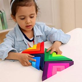 img 1 attached to Lewo Educational Stacking Geometry Building Set